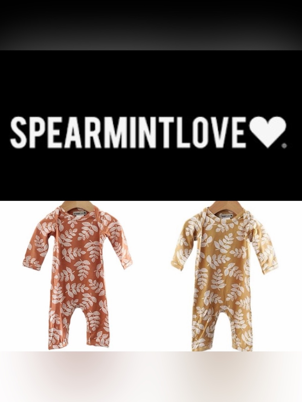 SPEARMINT LOVE Long Sleeve Bamboo Romper Bundle - 0-3M